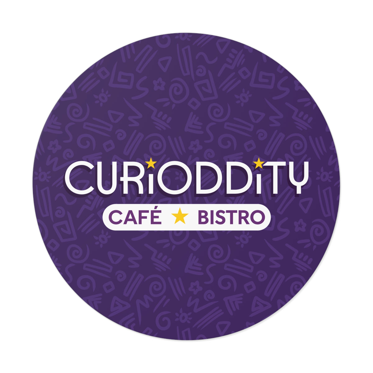 CURiODDiTY Round Vinyl Stickers Purple