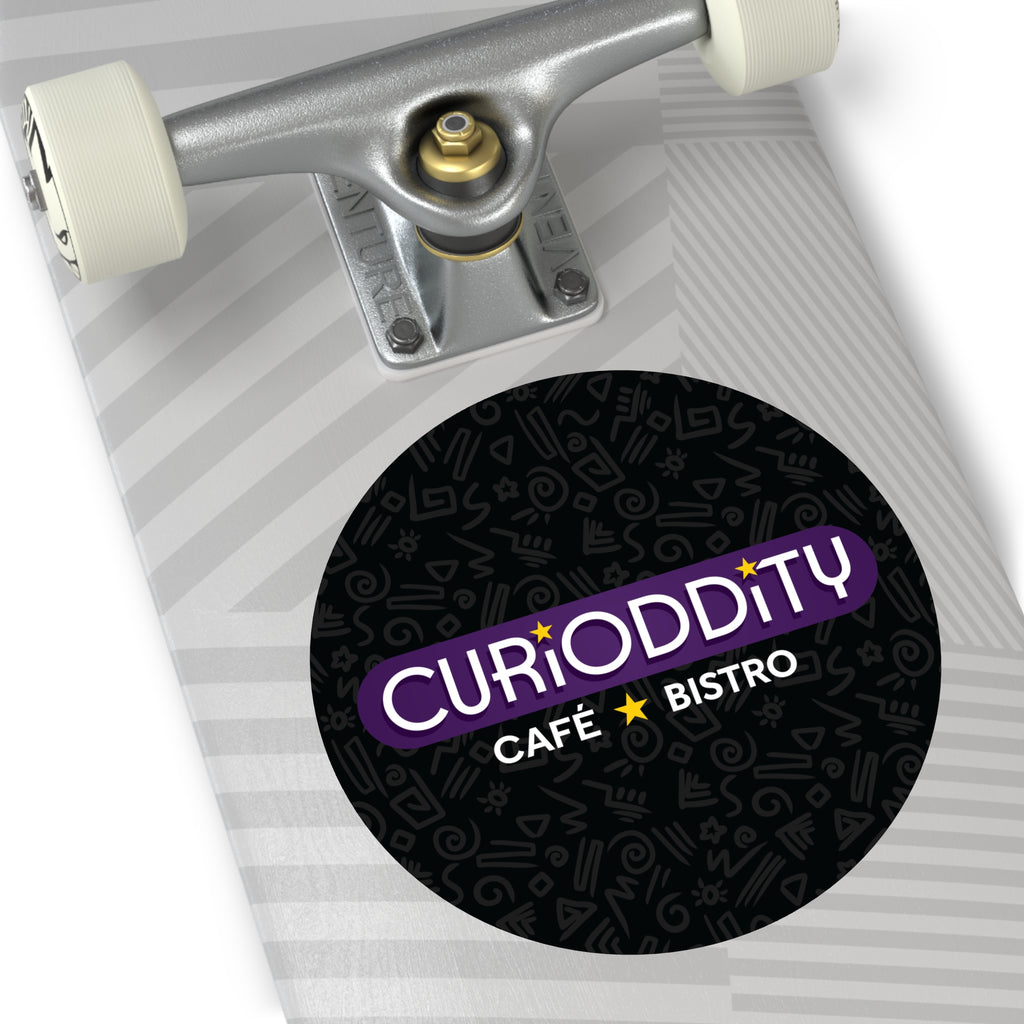 CURiODDiTY Round Vinyl Stickers Black