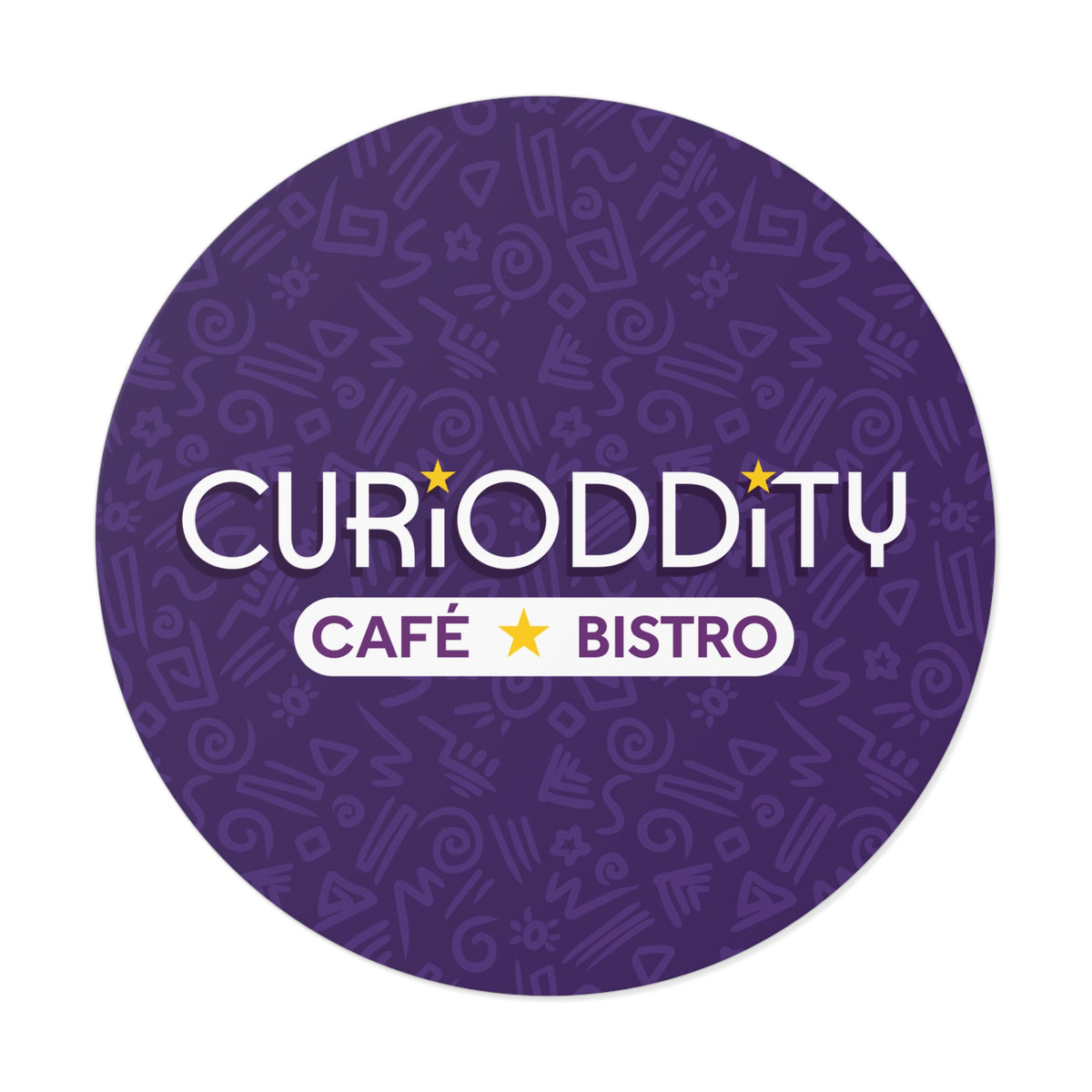 CURiODDiTY Round Vinyl Stickers Purple