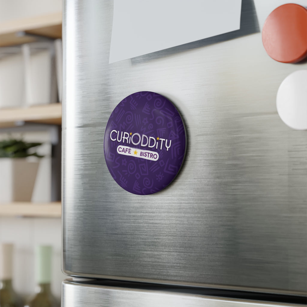 CURiODDiTY Button Magnet, Round Purple (1 & 10 pcs)