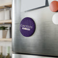 CURiODDiTY Button Magnet, Round Purple (1 & 10 pcs)