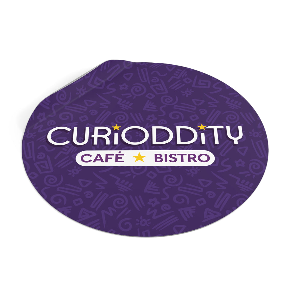 CURiODDiTY Round Vinyl Stickers Purple