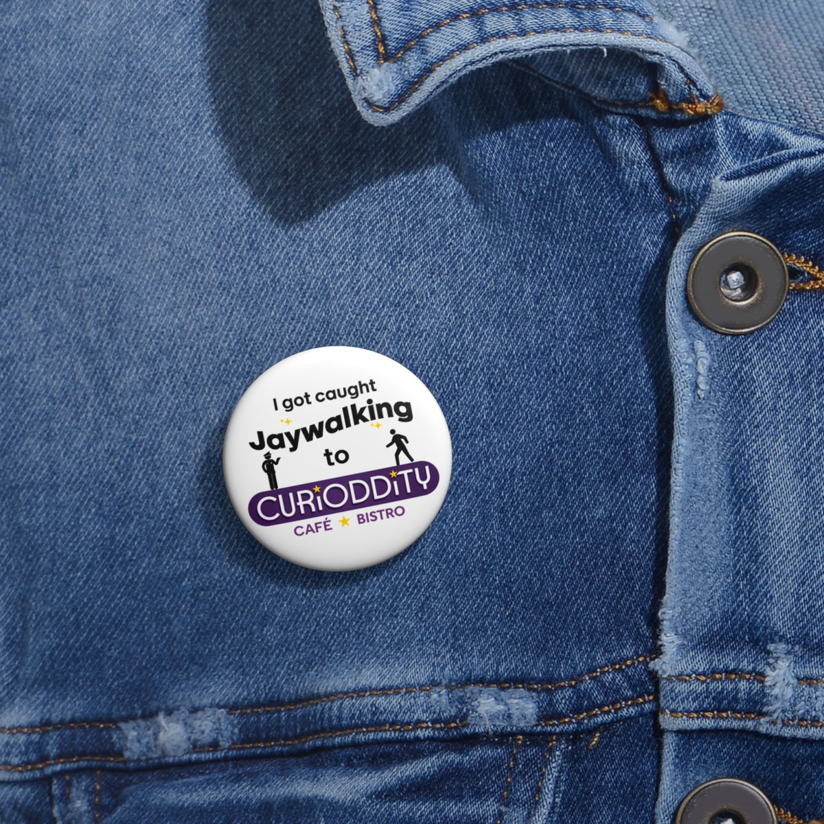 CURiODDiTY Pin Buttons "Jaywalking"