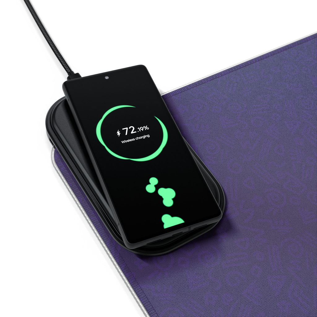 CURiODDiTY Epic Gamer LED Gaming Mouse Pad, Wireless Charging